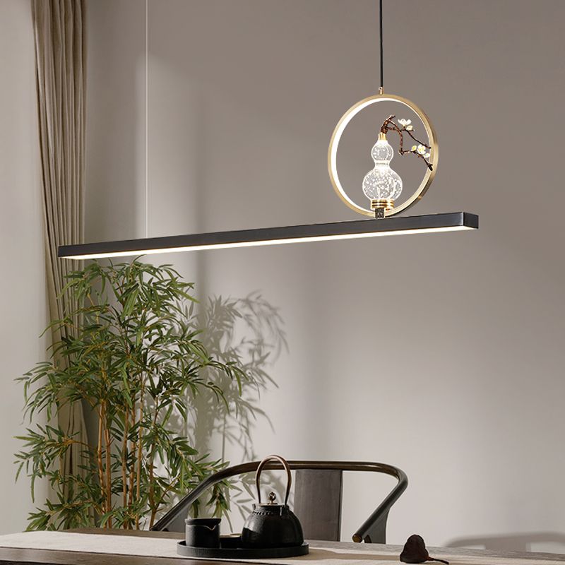 Iluminación colgante de metal de 2 luces con luces esféricas de estilo moderno con sombra acrílica