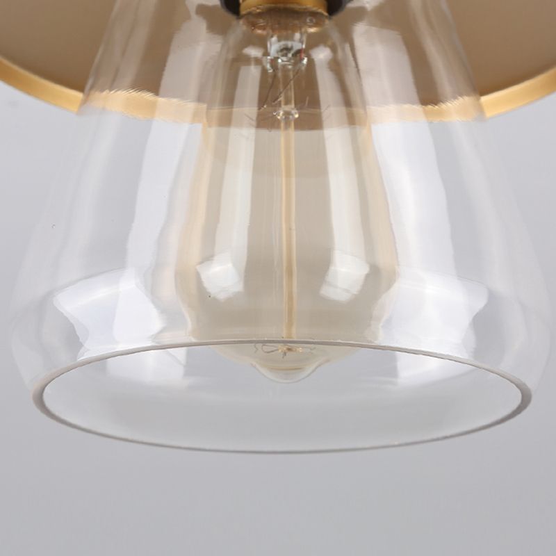 1-Licht-Unterputzleuchte Traditionelle Unterputzleuchte mit Glasschirm