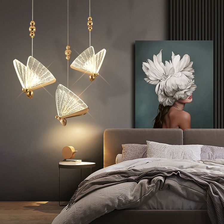 Moderne eenvoud vlinder plafond suspensie lamp acryl plafondlampen armatuur voor restaurant