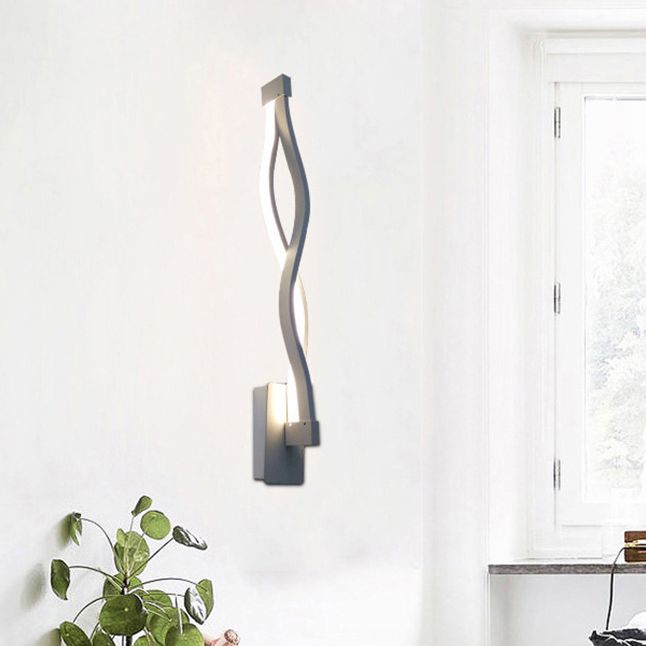 Creative Minimalist Style Linear Wall Sconce Aluminum 2 Lights Sconces