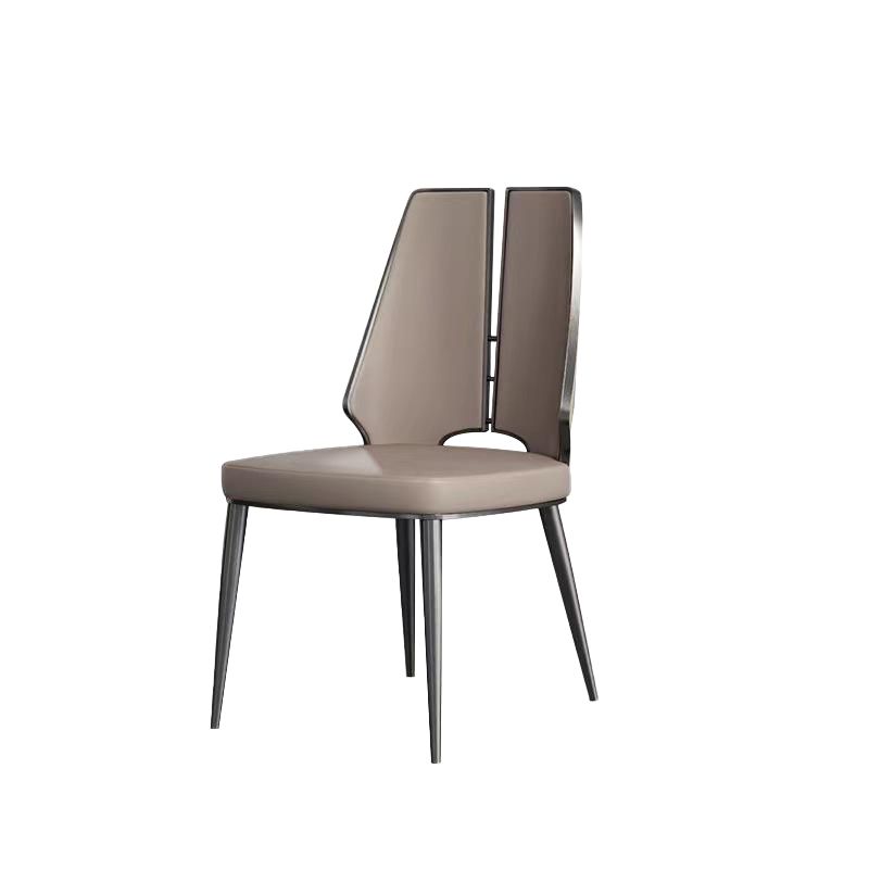 Glam Style Side Chair Metal Open Back Dining Room Chair for Indoor