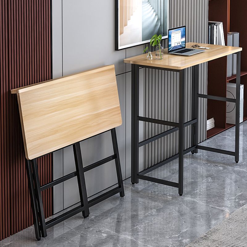 Modern Folding Bistro Bar Table Rectangle Metal Base Bar Table