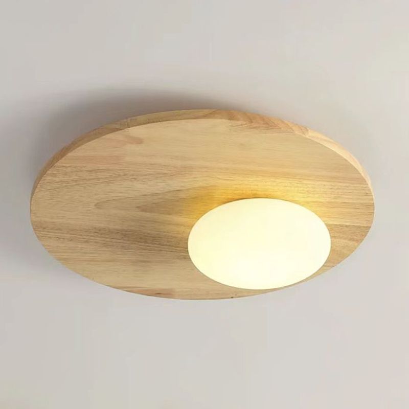 Modern Ceiling Light Wood Flush Mount Lighting for Hallway and Home