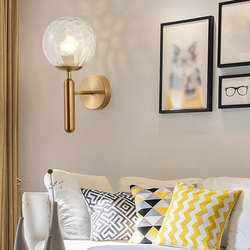Lampe murale sphérique de style moderne 1 éclairage mural clair