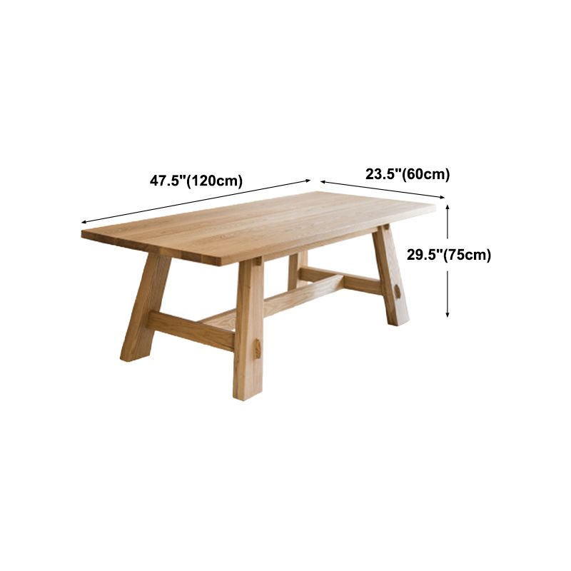 Natural Solid Wood Dining Collection Modern Rectangle Dining Room Kitchen Table