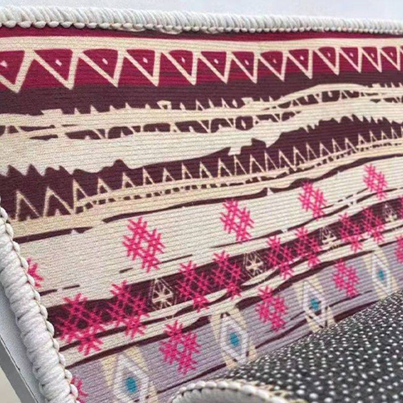 Modern Geometric Pattern Living Room Rug Carpet Polyester Washable Area Rug