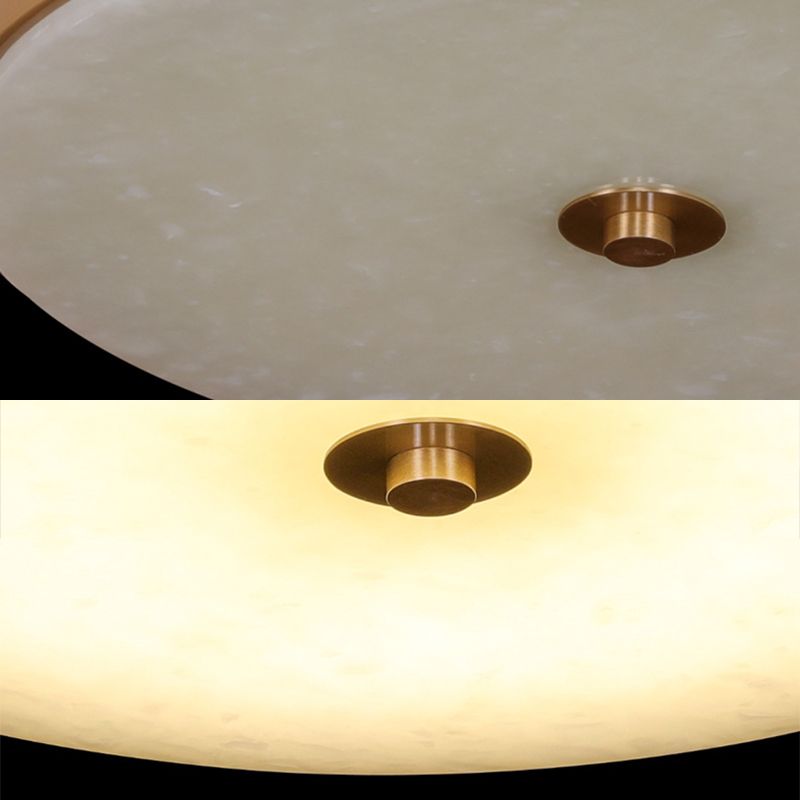 Round Flush Mount Lighting Stone Traditional Flush Ceiling Light Fixtures