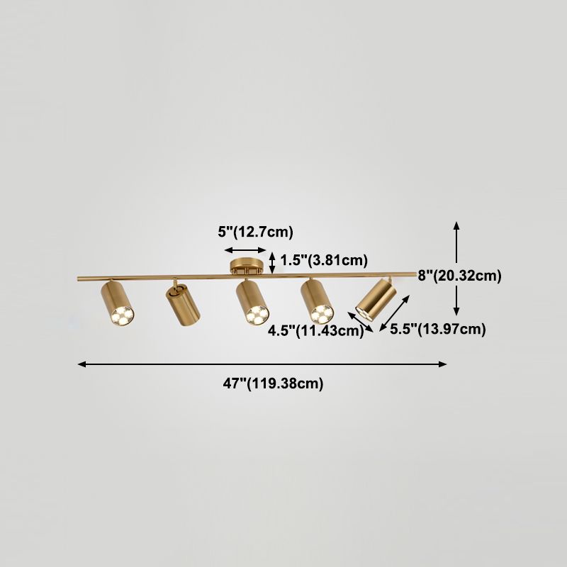 Lámpara de techo de riel de forma cilíndrica de forma cilíndrica Monte de aluminio moderno para centro comercial
