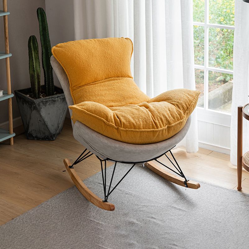Modern Indoor Sofa Rocking Chair Single Rocking Chair with Cushion