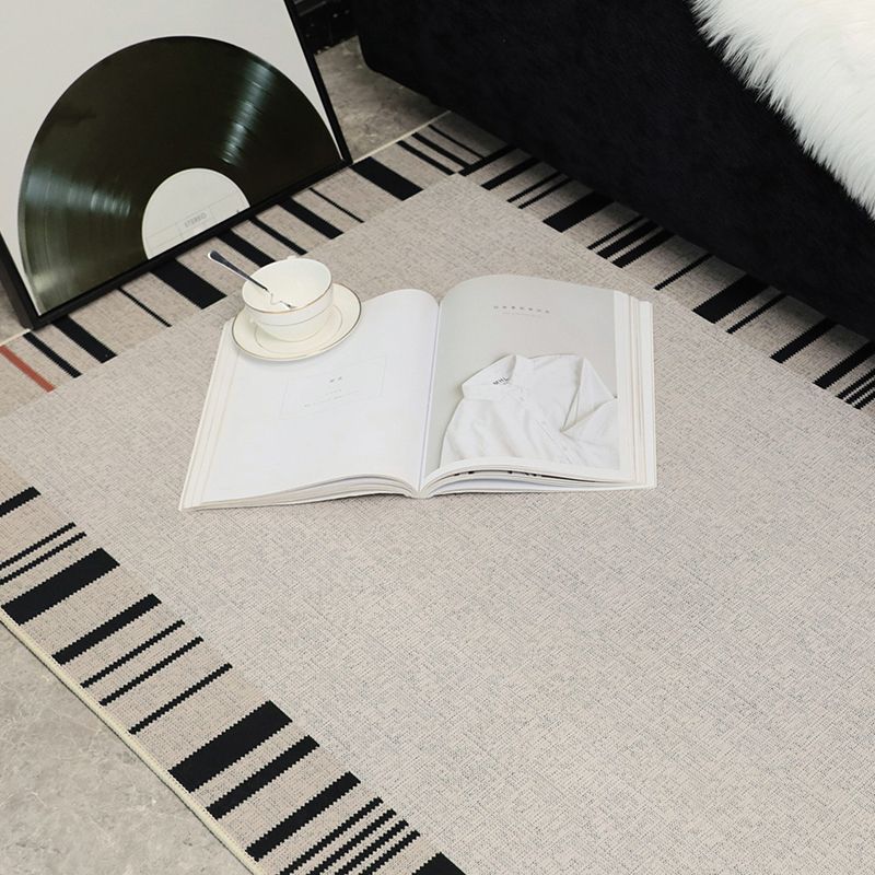 Modern Carpet Polyester Striped Area Carpet Stain Resistant Carpet for Drawing Room