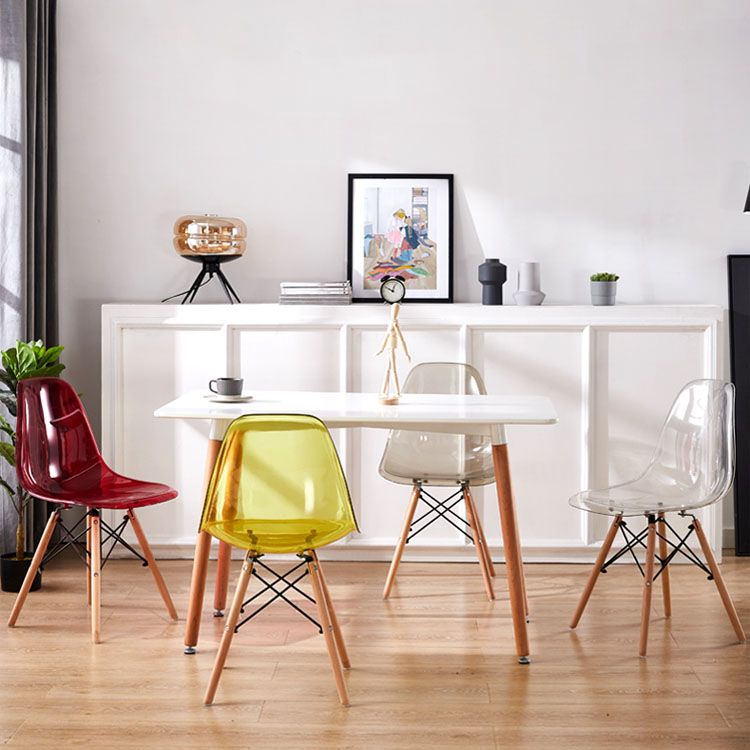 Sedia sala da pranzo scandinava in legno sedia laterale solido