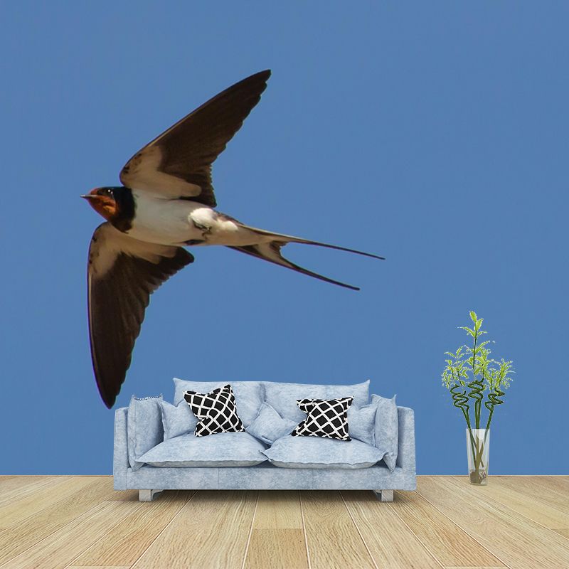 Swallow Animal Wallpaper Mural Contemporary Style Wall Art for Living Room
