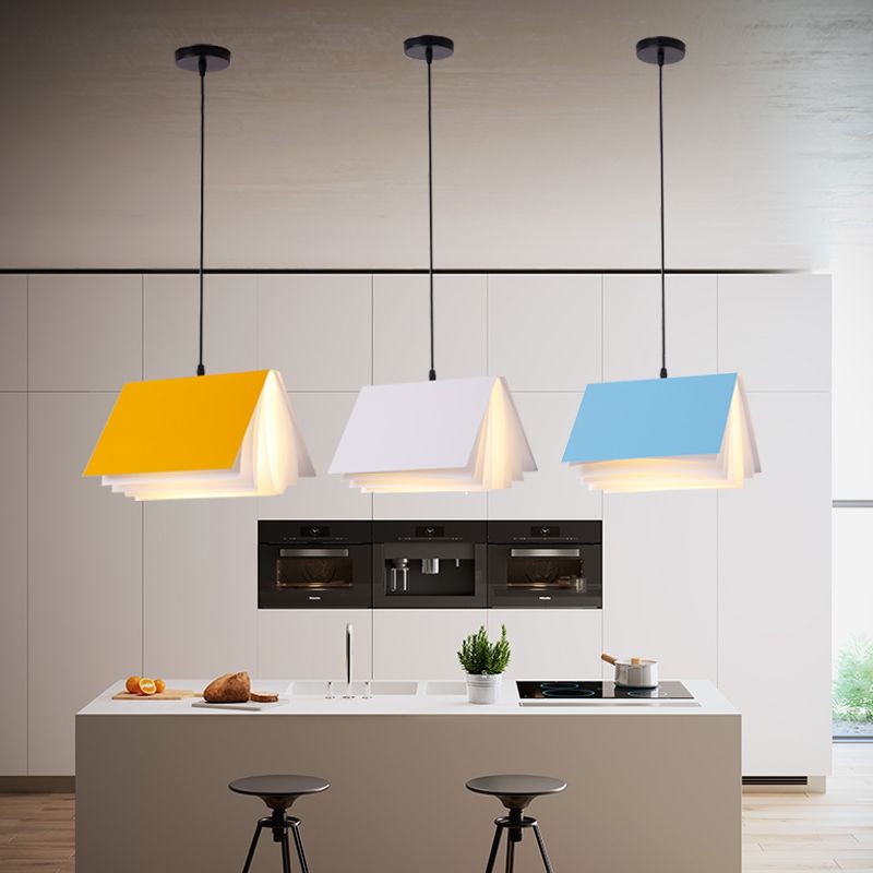 Metal Creative Pendant Light 1-Light Book Hanging Ceiling Light for Coffee Shop