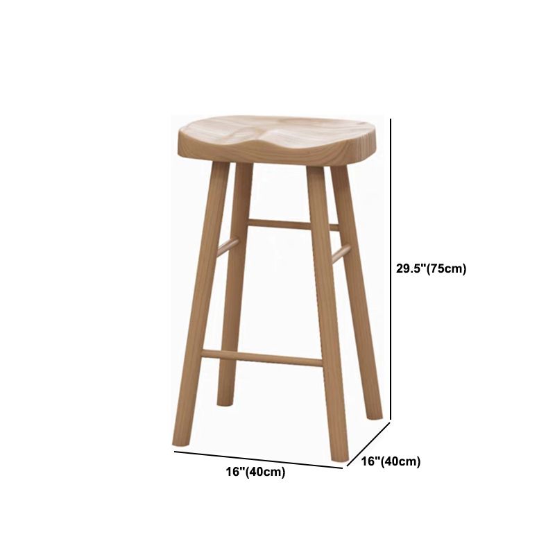 Modern Rectangular Pub Table Set 1/5 Pieces Wooden Counter Table with Backless High Stools