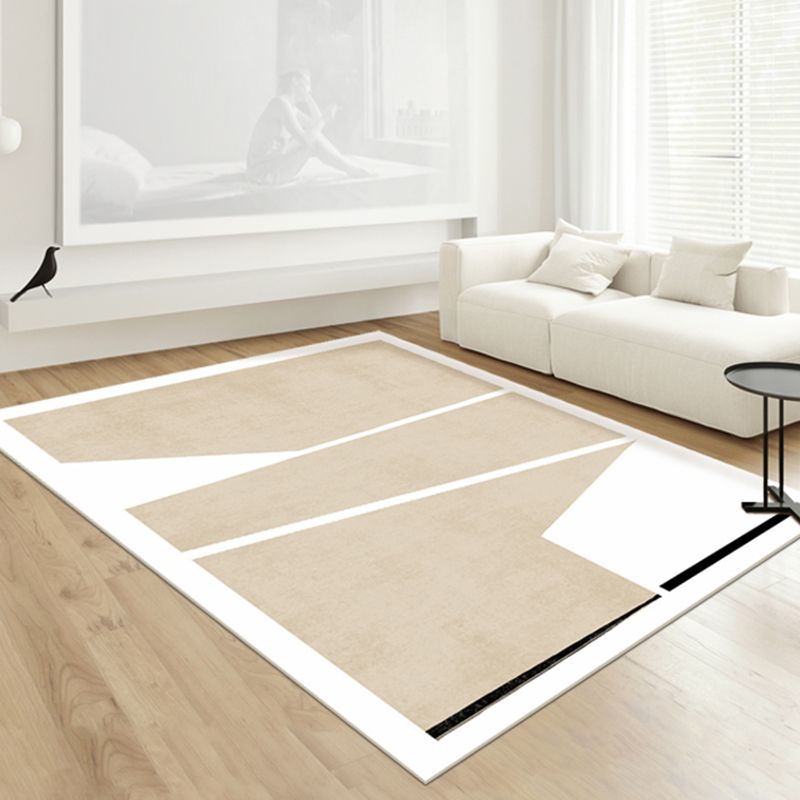 Tapis à motif marron clair mélange tapis moderne non glipt tapis pour salle de gamme