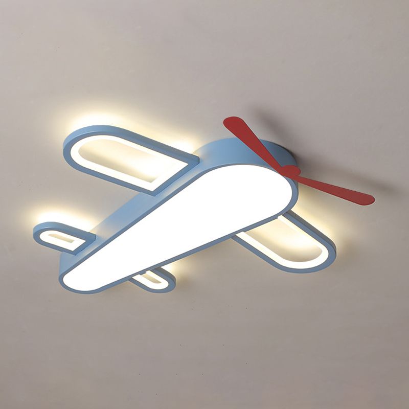 Propeller Plane plafondlamp van metaal en acryl voor kinderkamer