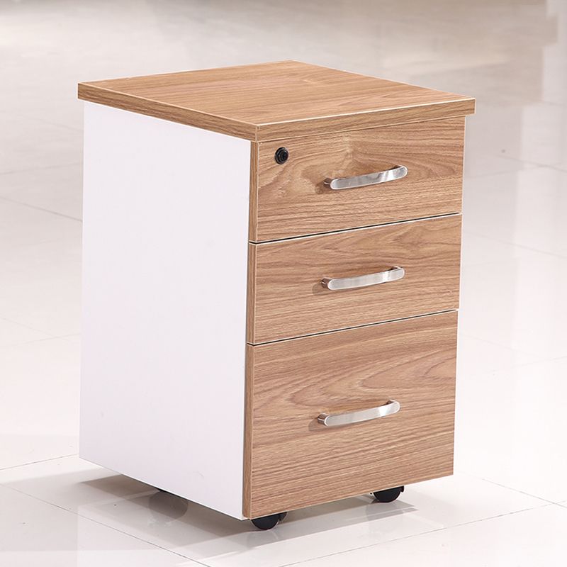Modern Vertical Filing Cabinet Wood File Cabinet with Locking Storage