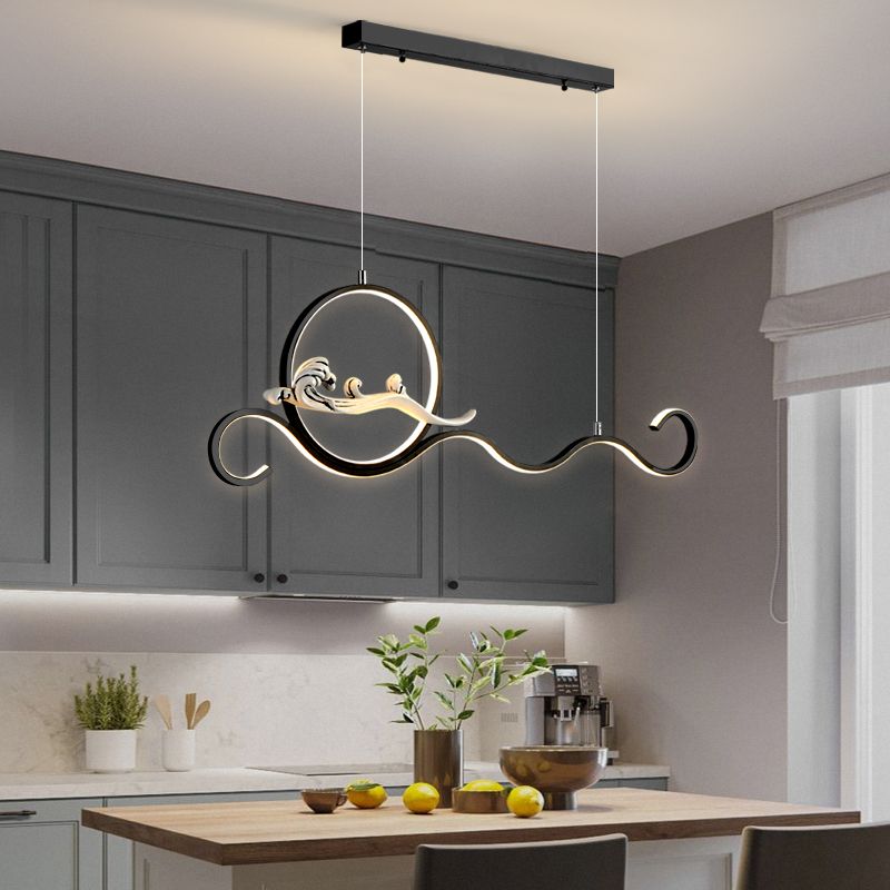 Estilo contemporáneo Luces colgantes de forma lineal Metal de 2 accesorios de iluminación colgante