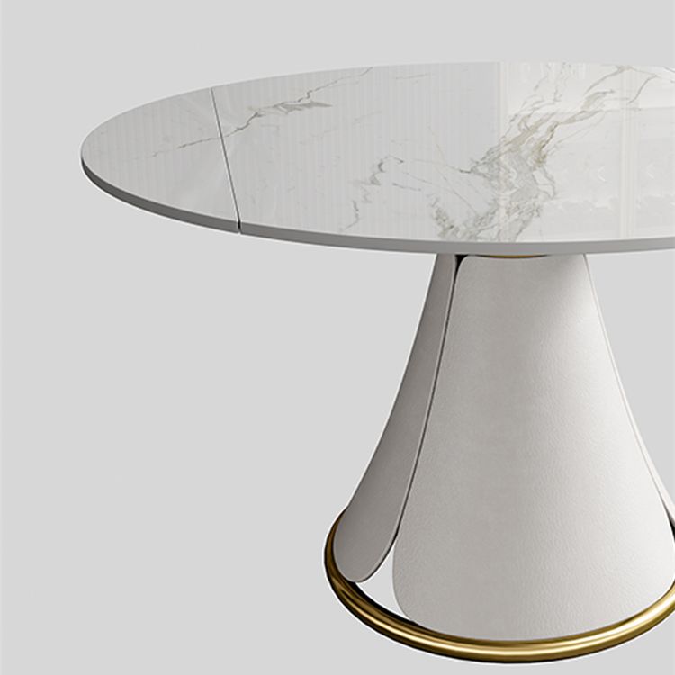 Contemporary 1/4/5/7 Pieces Dining Set Round Dining Table Set with Pedestal Base