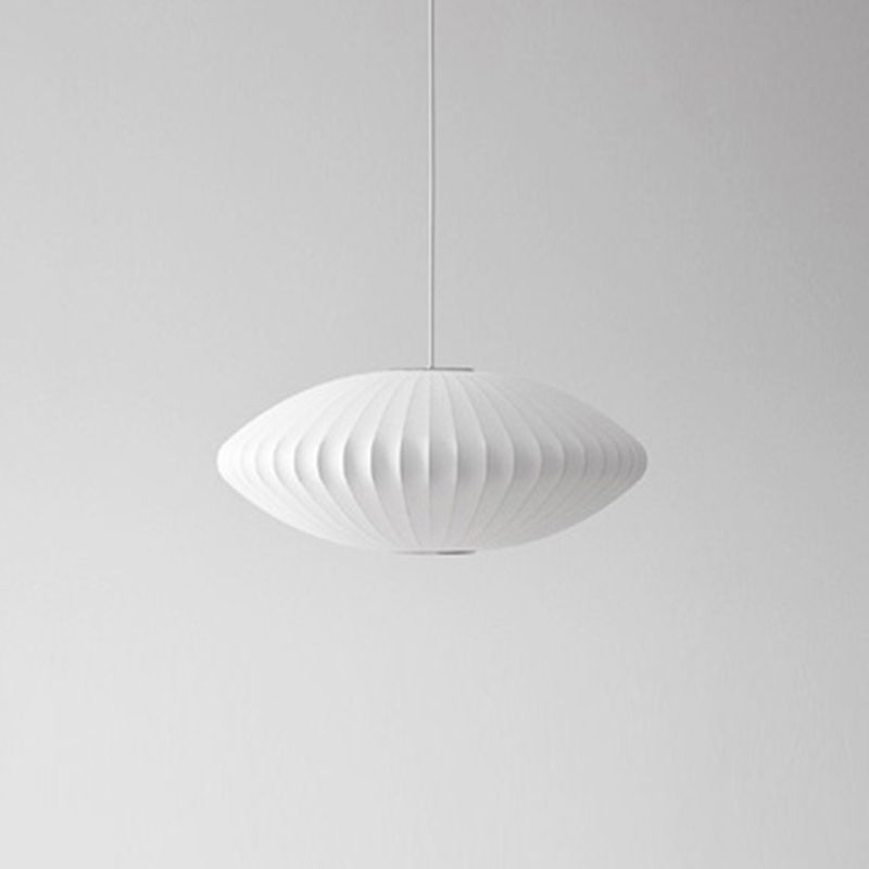 Kit d'éclairage ovale à la soie de soie et de lumière du plafond nordique blanc pour salle à manger