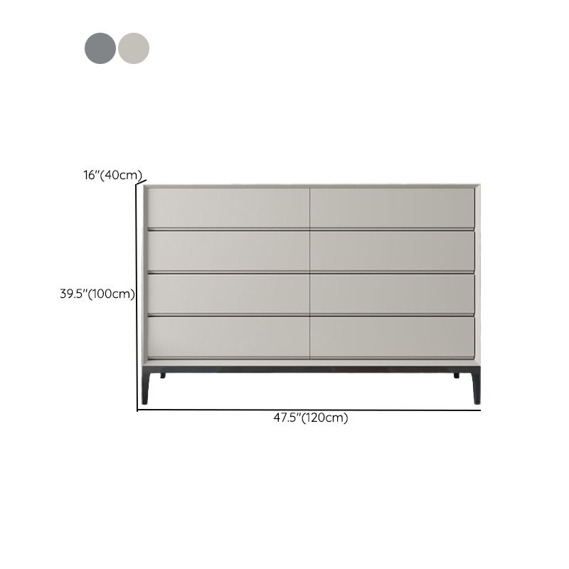 Contemporary Storage Chest Stone Bedroom Chest with Black Legs