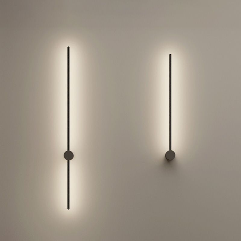 Soggiorno LED SCONCE LUMINA ALLA LAMA NORME NORME NORME MONTO MONTO CON OMBIO DI METALE LINEA