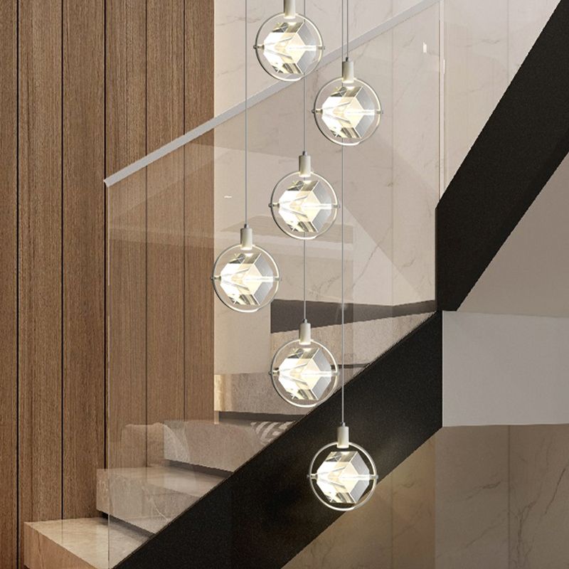 Crystal Hanging Light Modern Style Pendent Lighting Fixture for Sitting Room