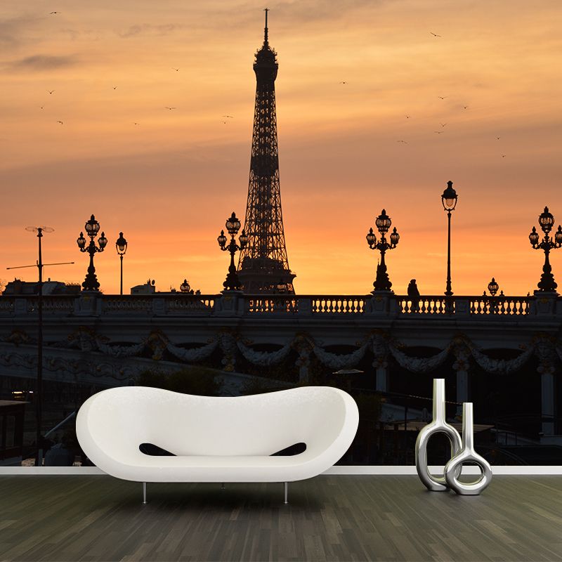 Famous Eiffel Tower Mural Wallpaper for Living Room Decor, Made to Measure