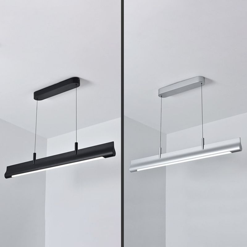 Modern Style Rectangular Shape Island Pendant Metal 1 Light Island Lighting for Bedroom