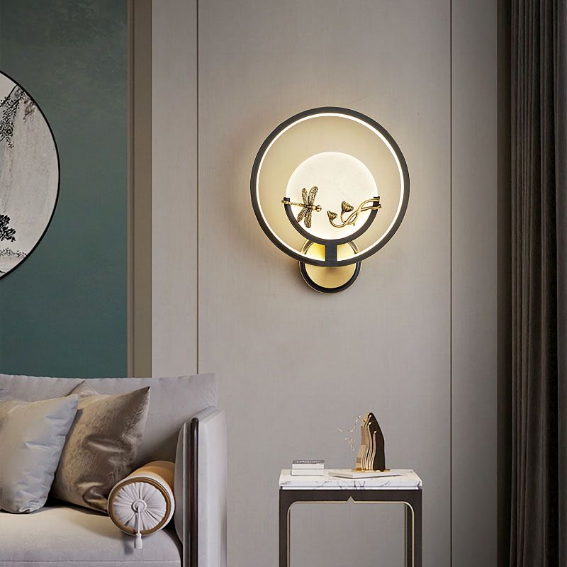 Jade Wall Sconce Modern Style Simple Stone Wall Mount Lamp for Living Room