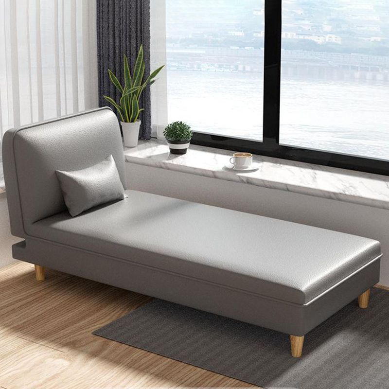 Scandinavian Chaise Lounge Couch 3-Position Armless Chaise for Living Room