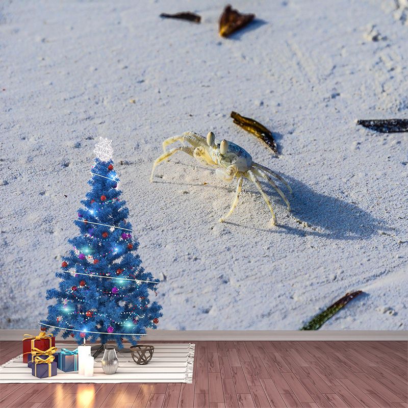 Photography Crab Mural Wallpaper Moisture Resistant Living Room Wall Decor