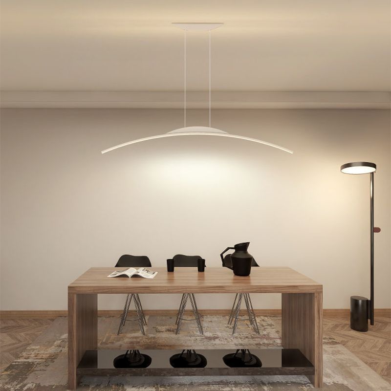 Metal Chandelier Lighting Fixture Modern Style LED Island Pendant for Dining Room