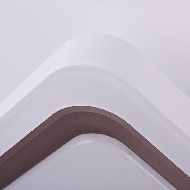 Acrylic Geometric Shaped Ceiling Lighting Simple Coffee and White LED Flush Mount Light