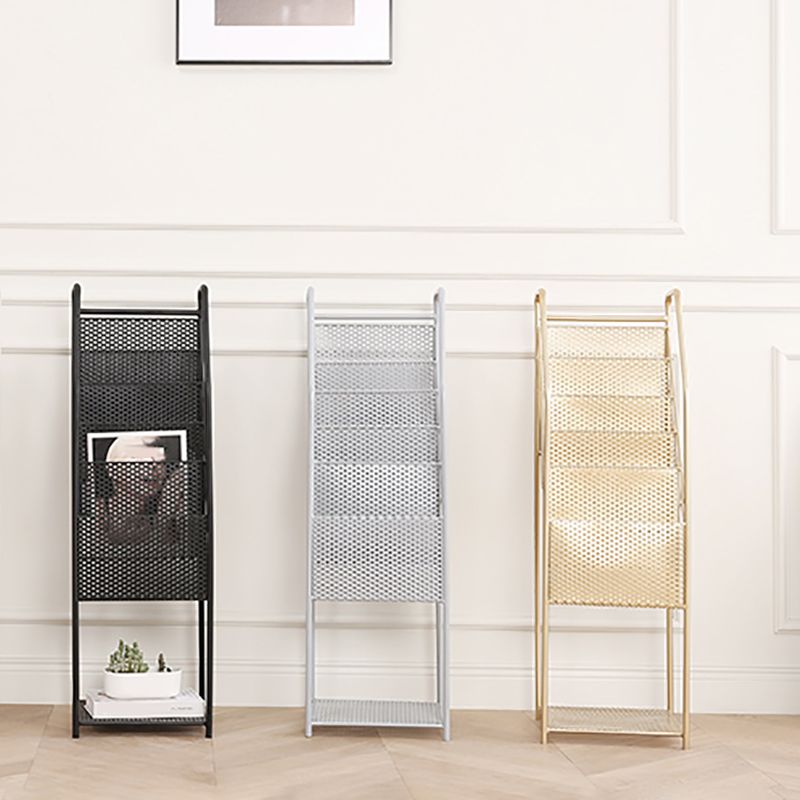 Industrial Closed Back Bookcase Metal Standard Bookshelf with Shelves