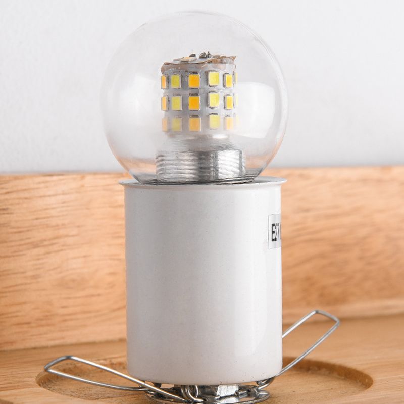 Modern Style House Shade Wall Light Wood 1 Light Sconces for Bedroom without Plant