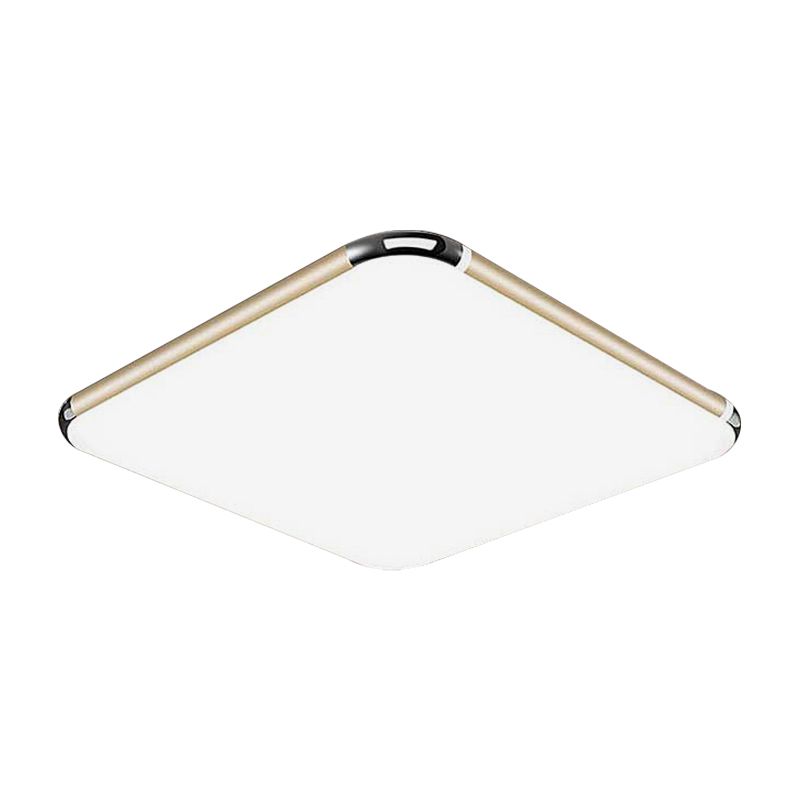 Ultradun vierkant/rechthoekig inbouwlicht Minimalistisch goud LED-plafondinbouw voor slaapkamer met acrylverspreider, 12"/18"/20,5" breed