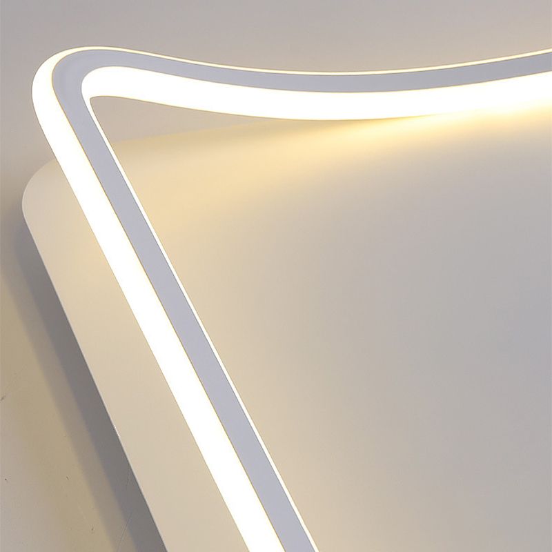 Rectangle Flush Light Modern Metal Flush Mount Light Fixture