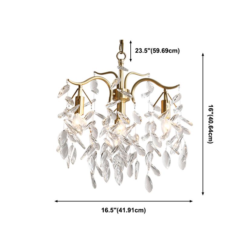 American Branch Chandelier Crystal Multi Light Hanging Light for Bedroom