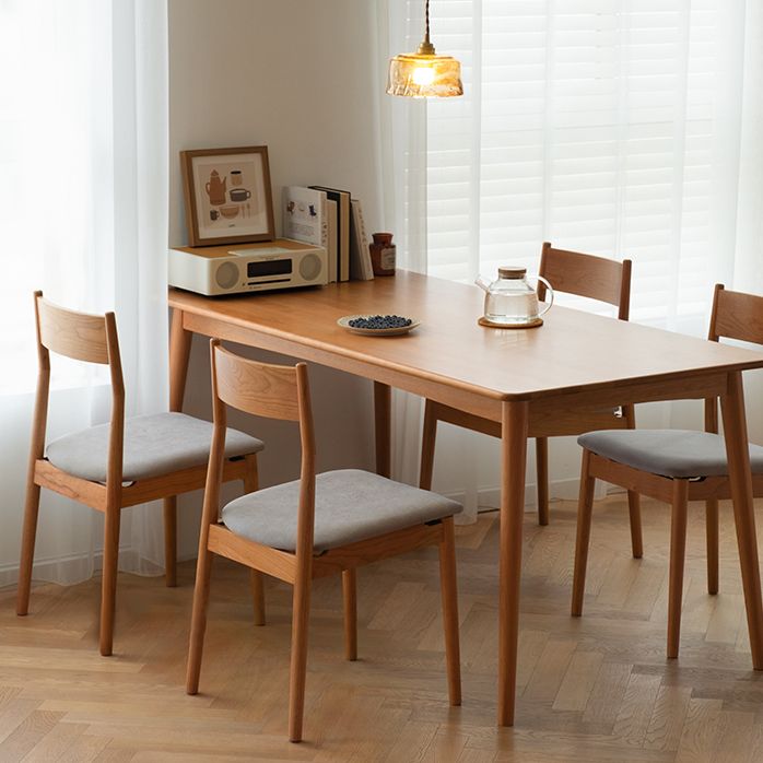 Tavolo di legno di ciliegia rettangolare tavolo in legno contemporaneo con 4 gambe per il ristorante