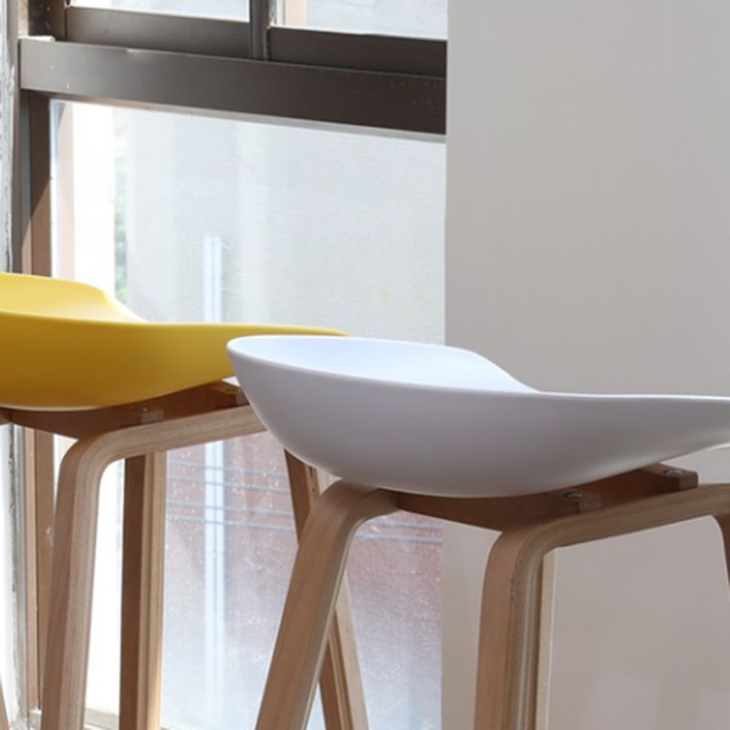 Scandinavia in stile bar-sgabello gambe in legno pp sedile sedile da bar per cucina da bar