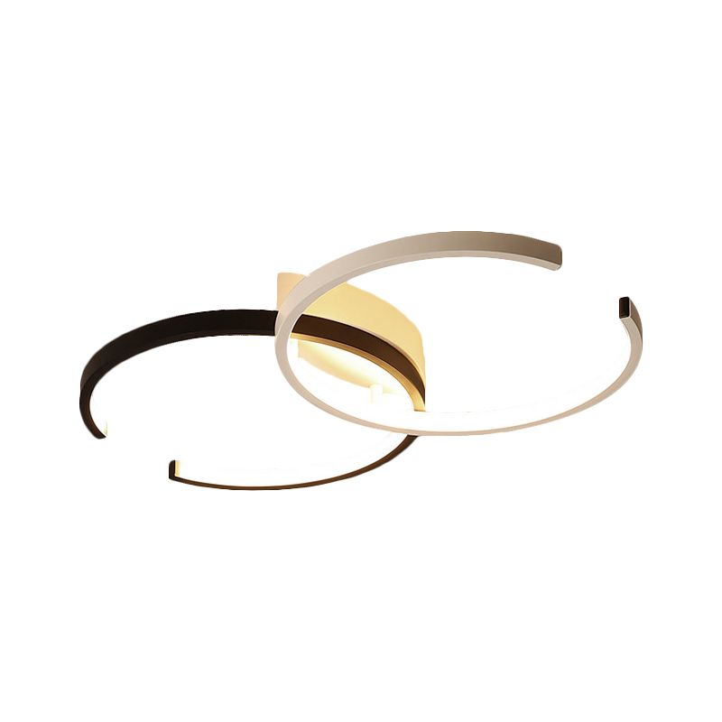 Double-C acrylique près du minimalisme de lampe au plafond