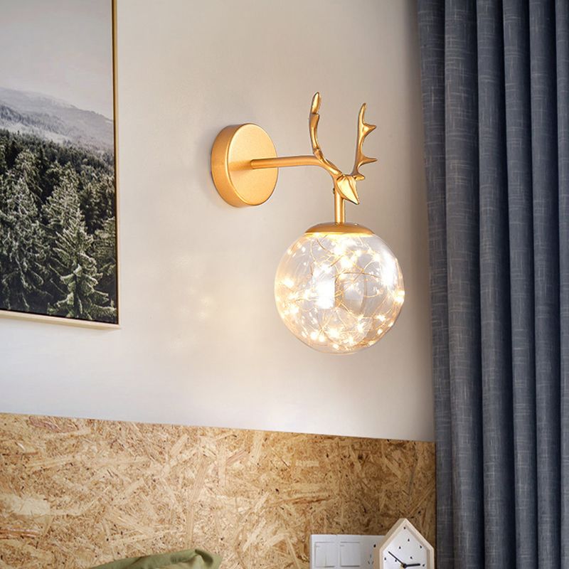 Creative Nordic Nordic Stipical Sconce Sconce Lampade Glass 1 Prononi leggeri