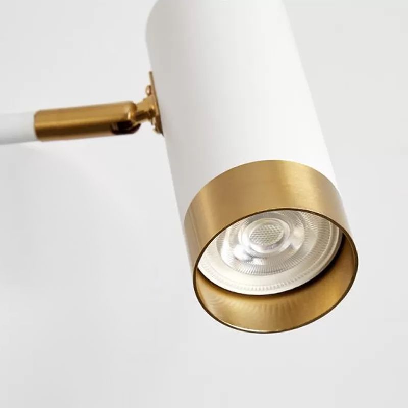 Metal Swing Arm Wall Lighting in Modern Style Half Cylinder Shade Sconce Lamp