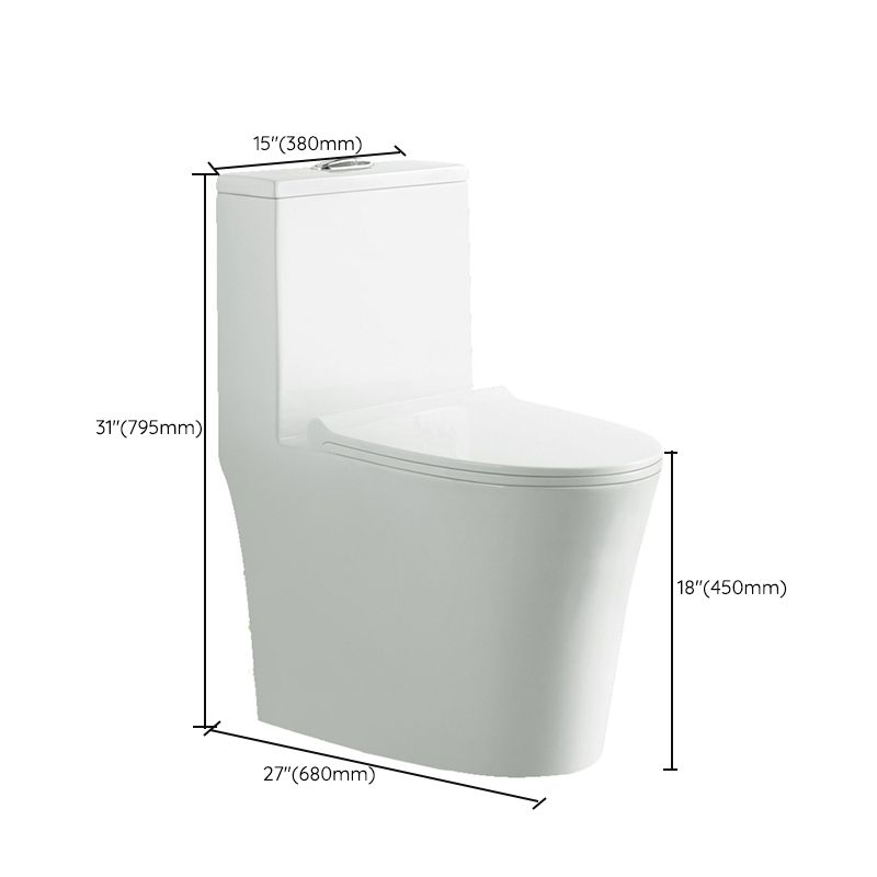 Contemporary Ceramic Flush Toilet Floor Mounted Toilet Bowl for Bathroom
