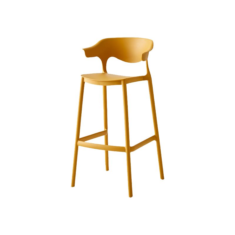 Indoor Plastic Armless Bar Height Stool Industrial Stackable Low Back Bar Stool