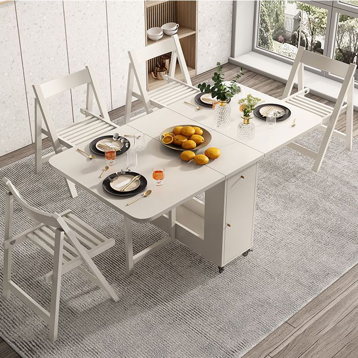 Rectangle Mid-Century Modern Folding Table Pedestal Base Table for Dining Room(only table)