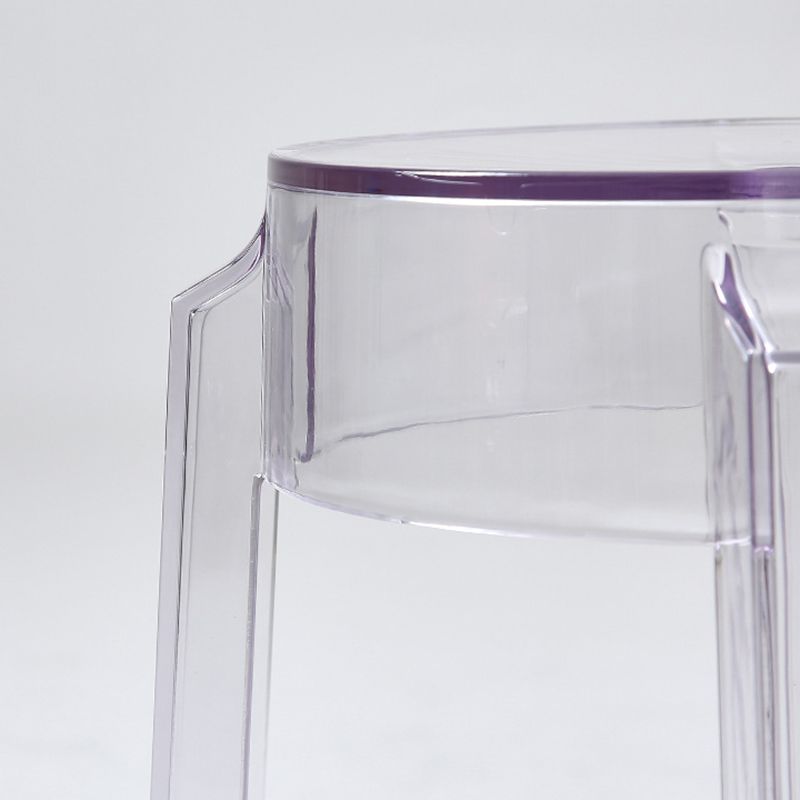 Sgabelli da bar scandinavi senza schienale in plastica trasparente