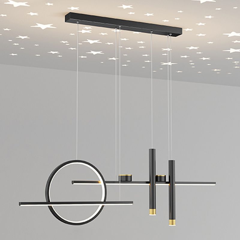 Pendants géométriques contemporains Metal 7 luminaires légers légers