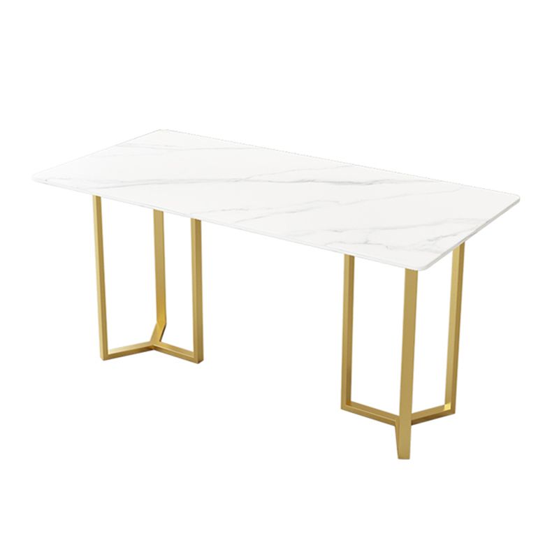 Nordic 1/4/5 Pieces Dining Set Sintered Stone Top Dining Table with Leather Chairs